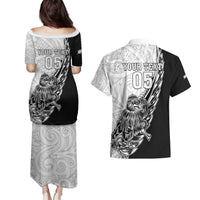 New Zealand Kiwi Rugby Custom Couples Matching Puletasi and Hawaiian Shirt Go Champions Maori Pattern LT05 - Polynesian Pride