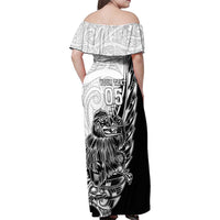 New Zealand Kiwi Rugby Custom Family Matching Off Shoulder Maxi Dress and Hawaiian Shirt Go Champions Maori Pattern LT05 - Polynesian Pride