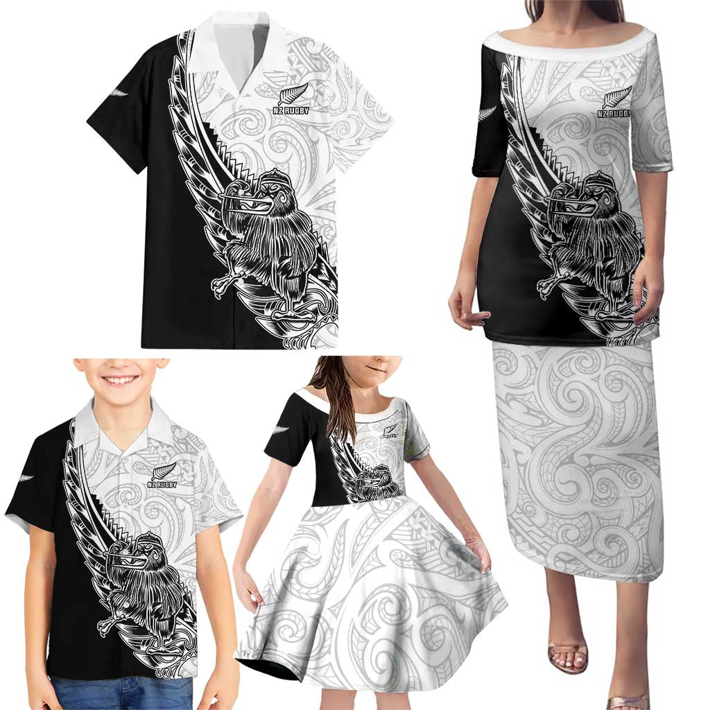 New Zealand Kiwi Rugby Custom Family Matching Puletasi and Hawaiian Shirt Go Champions Maori Pattern LT05 - Polynesian Pride