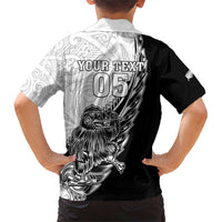 New Zealand Kiwi Rugby Custom Family Matching Short Sleeve Bodycon Dress and Hawaiian Shirt Go Champions Maori Pattern LT05 - Polynesian Pride