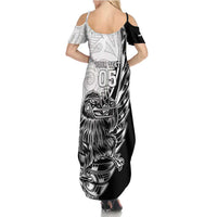 New Zealand Kiwi Rugby Custom Family Matching Summer Maxi Dress and Hawaiian Shirt Go Champions Maori Pattern LT05 - Polynesian Pride
