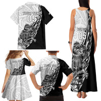 New Zealand Kiwi Rugby Custom Family Matching Tank Maxi Dress and Hawaiian Shirt Go Champions Maori Pattern LT05 - Polynesian Pride