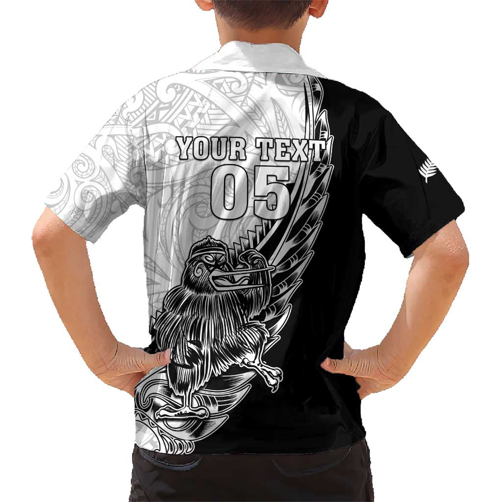 New Zealand Kiwi Rugby Custom Hawaiian Shirt Go Champions Maori Pattern