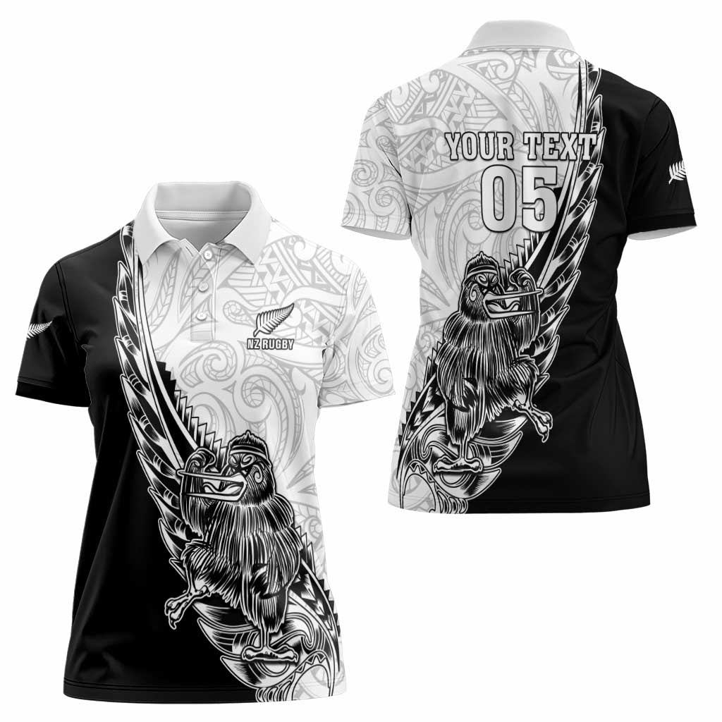 New Zealand Kiwi Rugby Custom Women Polo Shirt Go Champions Maori Pattern LT05 - Polynesian Pride