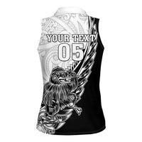 New Zealand Kiwi Rugby Custom Women Sleeveless Polo Shirt Go Champions Maori Pattern LT05 - Polynesian Pride