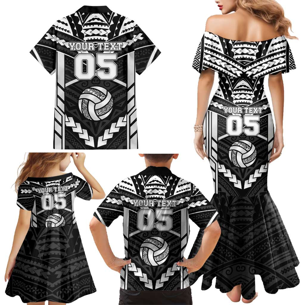 Custom Polynesia Beach Volleyball Family Matching Mermaid Dress and Hawaiian Shirt Polynesian Tribal Pattern LT05 - Polynesian Pride