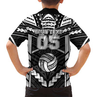 Custom Polynesia Beach Volleyball Family Matching Off Shoulder Short Dress and Hawaiian Shirt Polynesian Tribal Pattern - Polynesian Pride