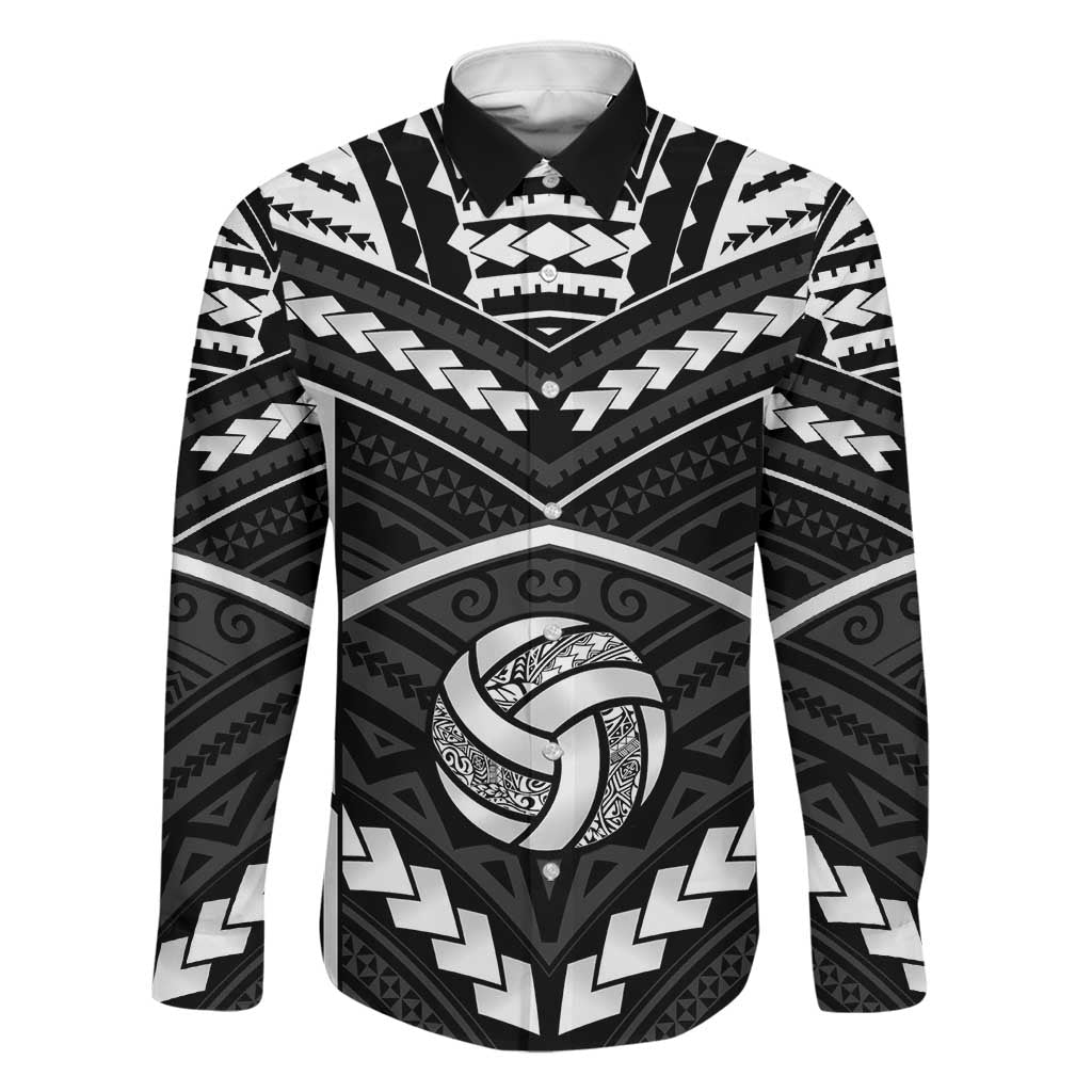 Custom Polynesia Beach Volleyball Family Matching Off Shoulder Short Dress and Hawaiian Shirt Polynesian Tribal Pattern - Polynesian Pride
