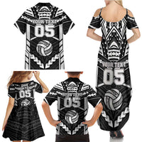 Custom Polynesia Beach Volleyball Family Matching Summer Maxi Dress and Hawaiian Shirt Polynesian Tribal Pattern - Polynesian Pride