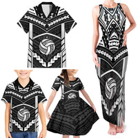 Custom Polynesia Beach Volleyball Family Matching Tank Maxi Dress and Hawaiian Shirt Polynesian Tribal Pattern - Polynesian Pride