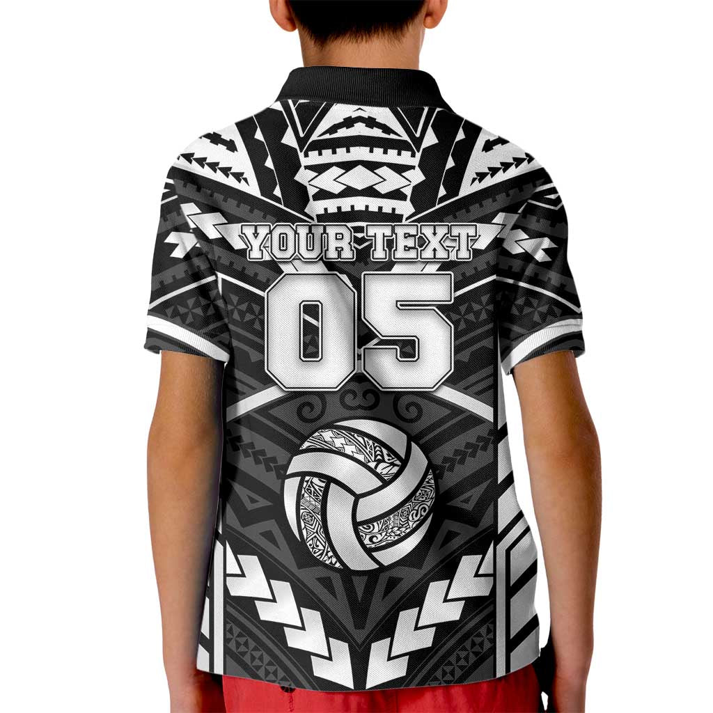 Custom Polynesia Beach Volleyball Kid Polo Shirt Polynesian Tribal Pattern - Polynesian Pride