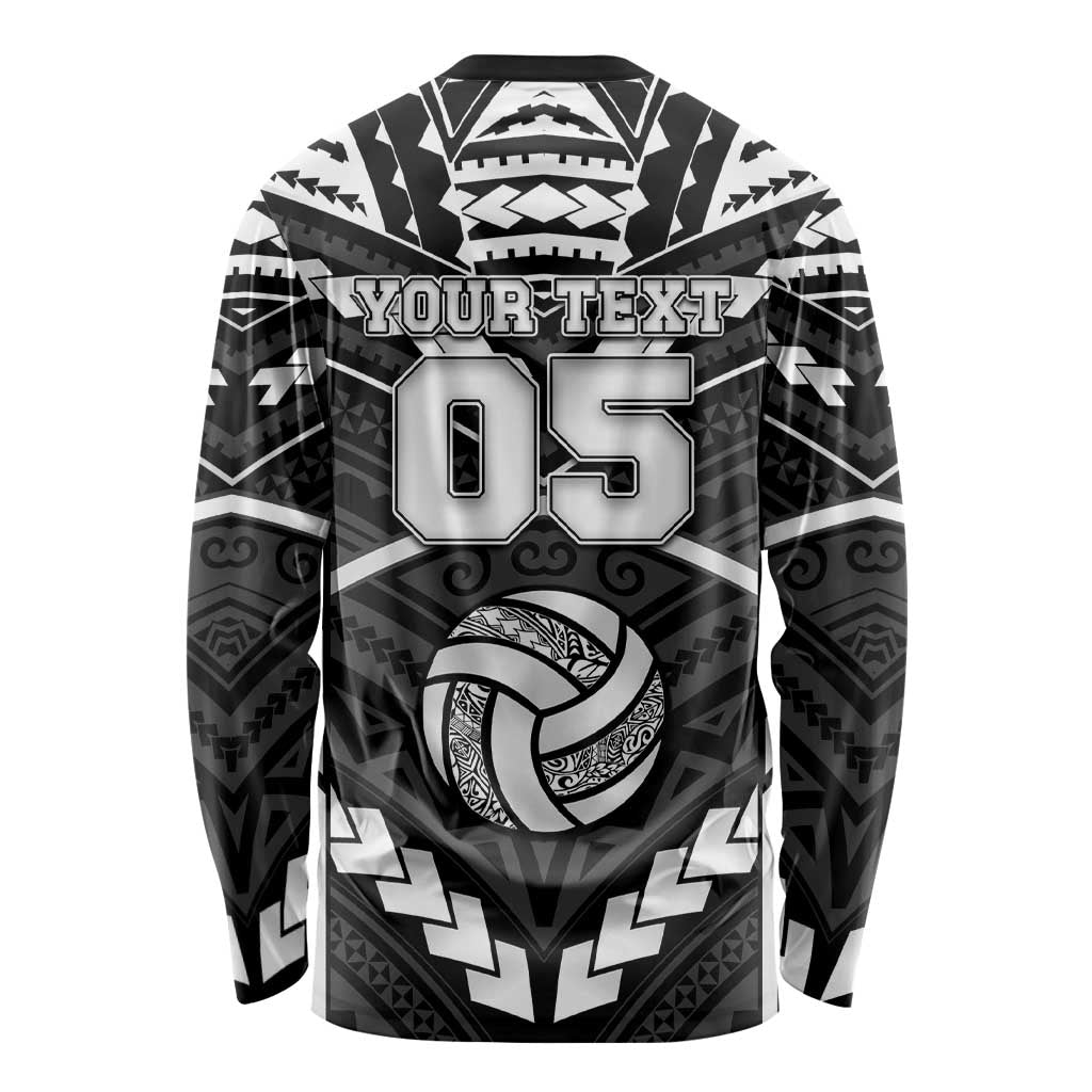 Custom Polynesia Beach Volleyball Long Sleeve Shirt Polynesian Tribal Pattern - Polynesian Pride