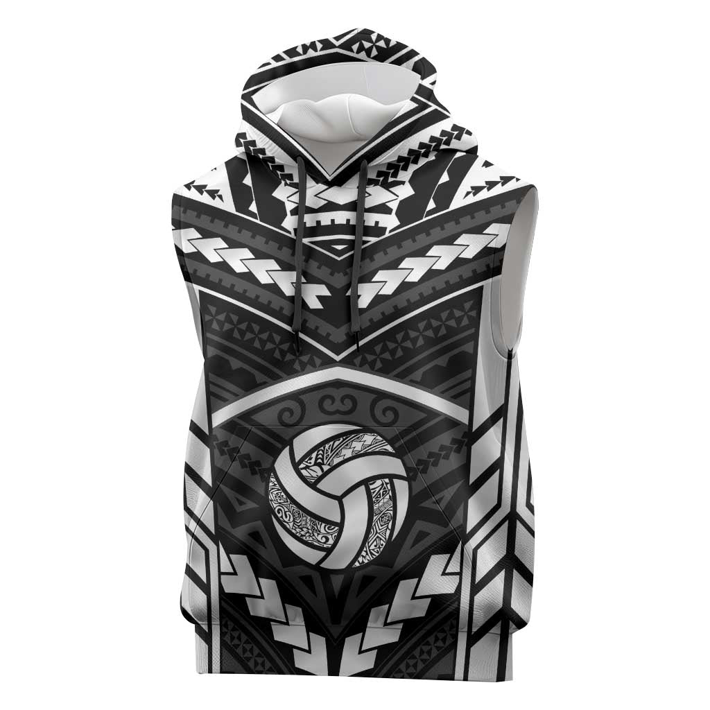 Custom Polynesia Beach Volleyball Sleeveless Hoodie Polynesian Tribal Pattern - Polynesian Pride