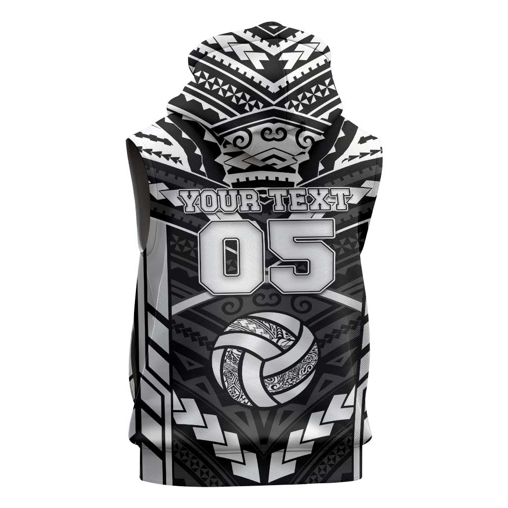 Custom Polynesia Beach Volleyball Sleeveless Hoodie Polynesian Tribal Pattern - Polynesian Pride