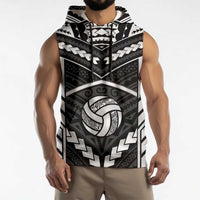 Custom Polynesia Beach Volleyball Sleeveless Hoodie Polynesian Tribal Pattern - Polynesian Pride
