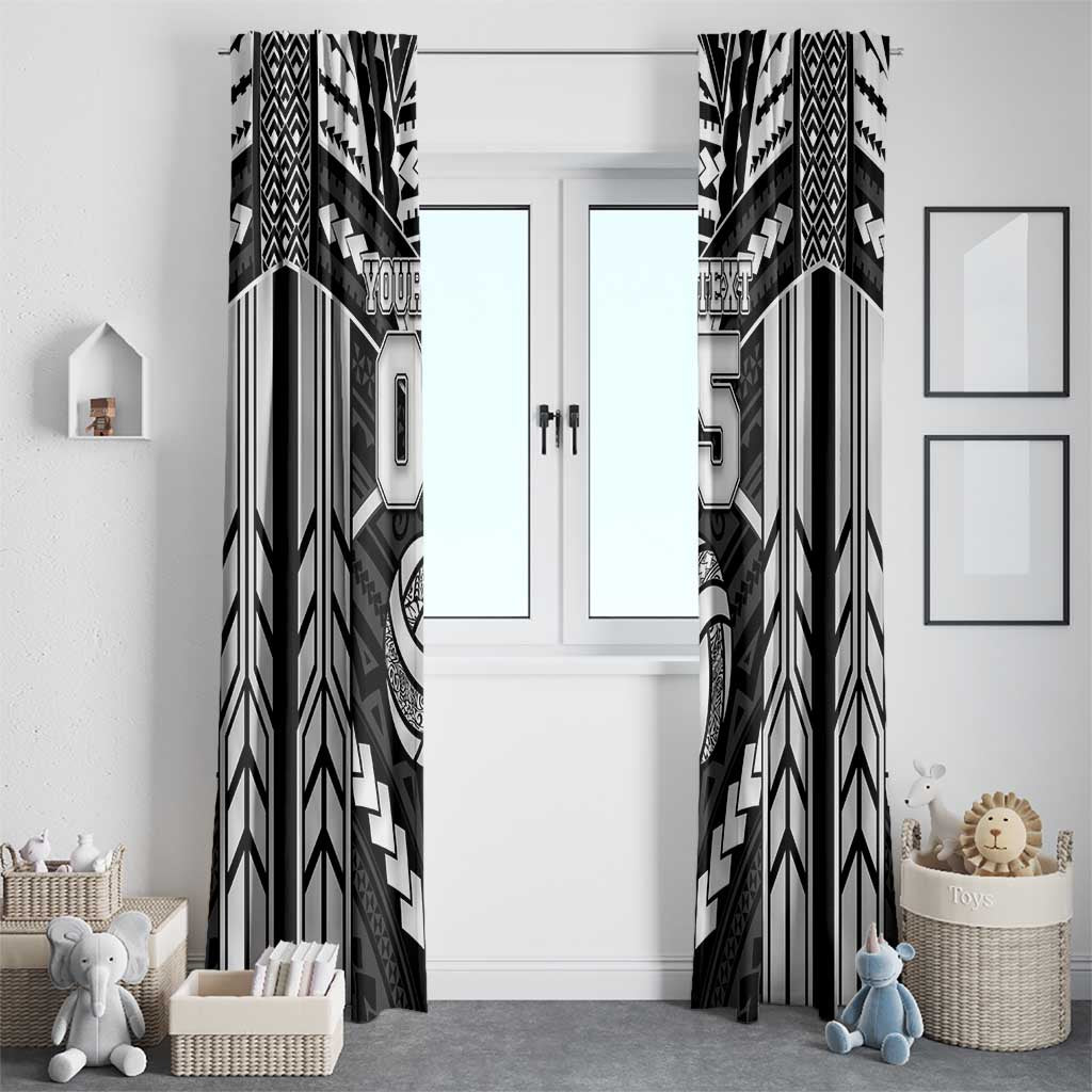 Custom Polynesia Beach Volleyball Window Curtain Polynesian Tribal Pattern - Polynesian Pride