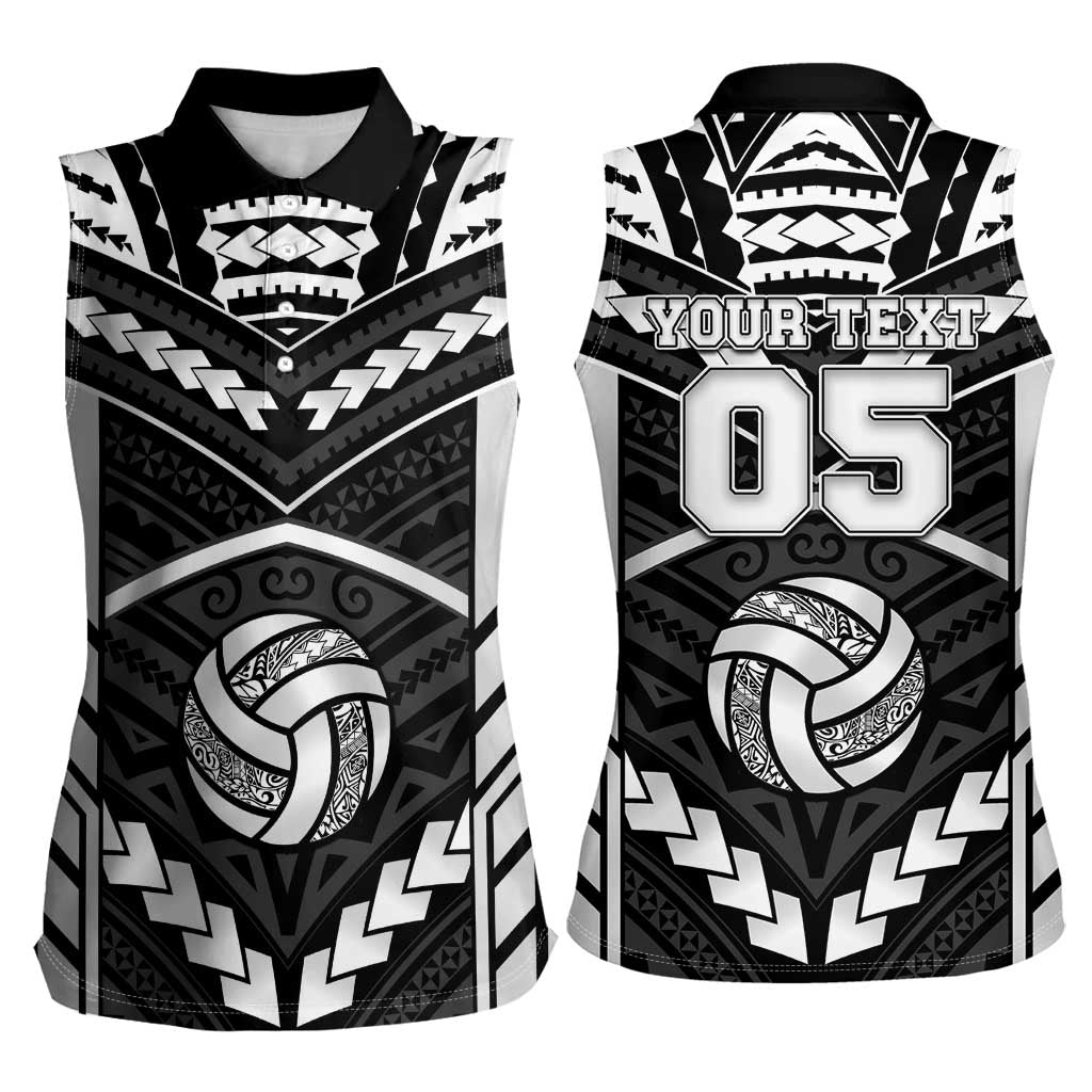 Custom Polynesia Beach Volleyball Women Sleeveless Polo Shirt Polynesian Tribal Pattern - Polynesian Pride