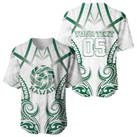 Custom Hawaii Volleyball Baseball Jersey Polynesian Pattern - Polynesian Pride