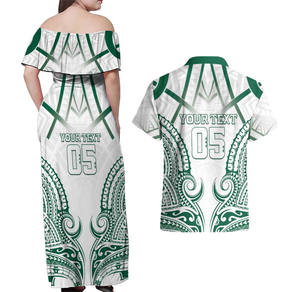 Custom Hawaii Volleyball Couples Matching Off Shoulder Maxi Dress and Hawaiian Shirt Polynesian Pattern - Polynesian Pride