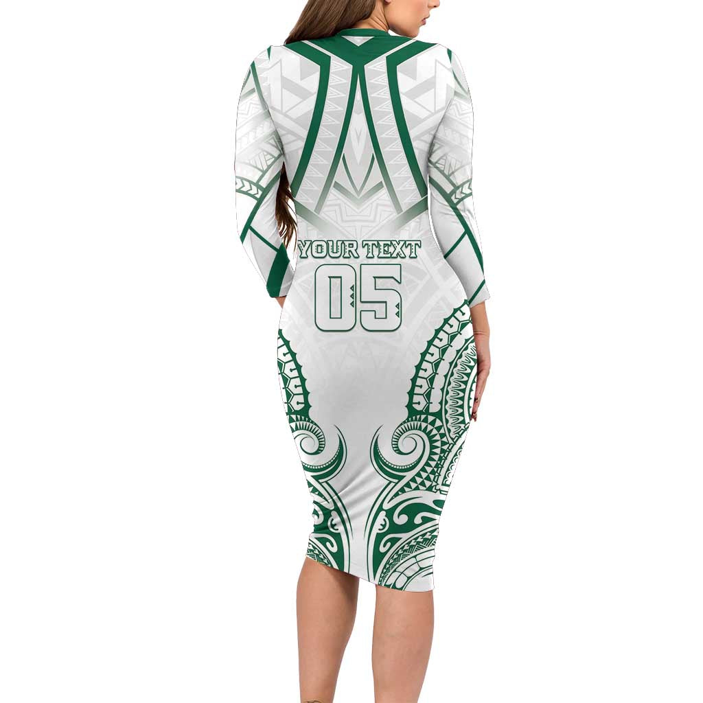 Custom Hawaii Volleyball Family Matching Long Sleeve Bodycon Dress and Hawaiian Shirt Polynesian Pattern LT05 - Polynesian Pride