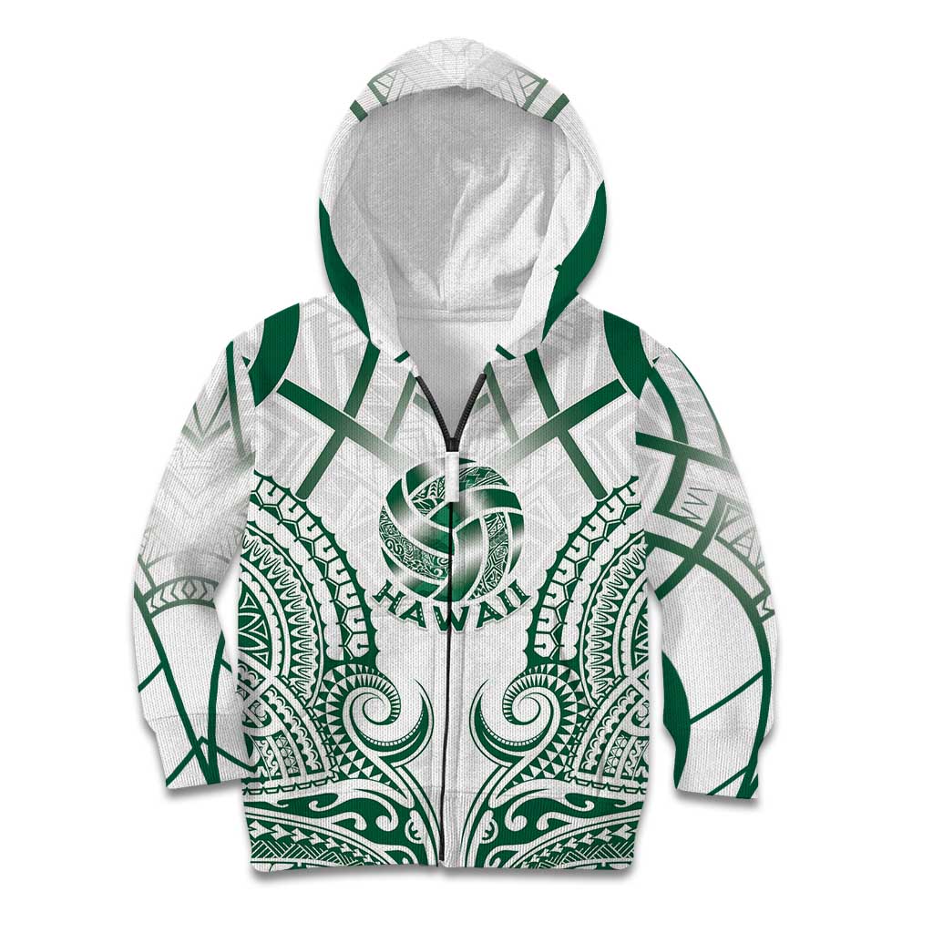 Custom Hawaii Volleyball Kid Hoodie Polynesian Pattern - Polynesian Pride