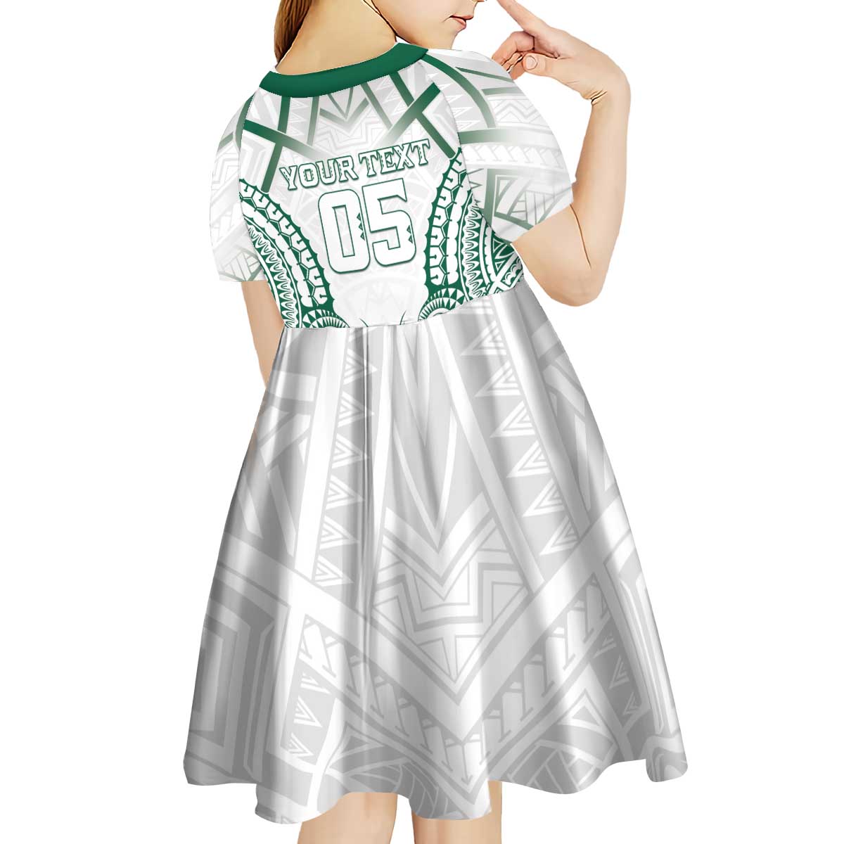 Custom Hawaii Volleyball Kid Short Sleeve Dress Polynesian Pattern - Polynesian Pride