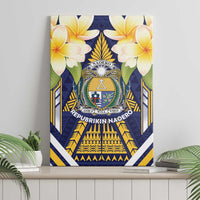 Nauru Independence Day Canvas Wall Art Coat Of Arms With Plumeria LT05 - Polynesian Pride