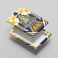Nauru Independence Day Canvas Wall Art Coat Of Arms With Plumeria LT05 - Polynesian Pride