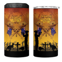 ANZAC Day 4 in 1 Can Cooler Tumbler Australia And New Zealand Slouch Hats LT05 One Size: 16 oz Yellow - Polynesian Pride