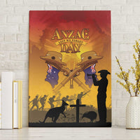 ANZAC Day Canvas Wall Art Australia And New Zealand Slouch Hats LT05 Without Frame Yellow - Polynesian Pride