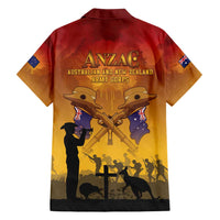 ANZAC Day Family Matching Off Shoulder Maxi Dress and Hawaiian Shirt Australia And New Zealand Slouch Hats LT05 - Polynesian Pride