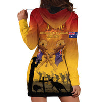 ANZAC Day Hoodie Dress - Australia and New Zealand Slouch Hats LT05 - Polynesian Pride