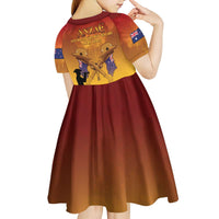 ANZAC Day Kid Short Sleeve Dress Australia And New Zealand Slouch Hats LT05 - Polynesian Pride