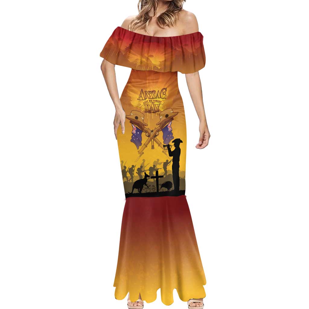 ANZAC Day Mermaid Dress Australia And New Zealand Slouch Hats LT05 - Polynesian Pride
