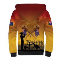 ANZAC Day Sherpa Hoodie Australia And New Zealand Slouch Hats LT05 - Polynesian Pride