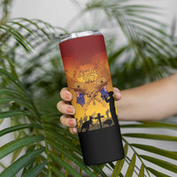 ANZAC Day Skinny Tumbler Australia And New Zealand Slouch Hats LT05 - Polynesian Pride
