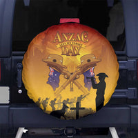 ANZAC Day Spare Tire Cover Australia And New Zealand Slouch Hats LT05 No hole Yellow - Polynesian Pride