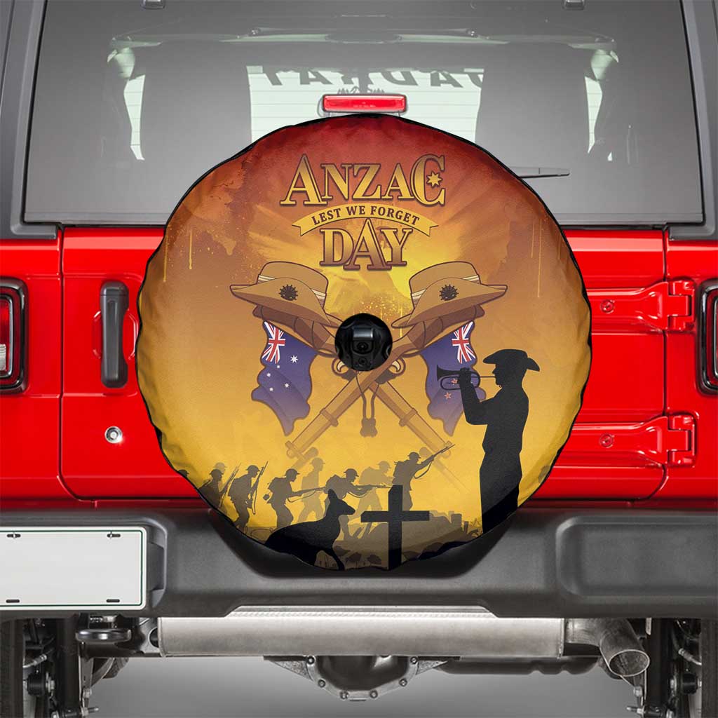 ANZAC Day Spare Tire Cover Australia And New Zealand Slouch Hats LT05 - Polynesian Pride