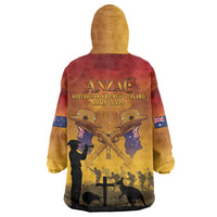 ANZAC Day Wearable Blanket Hoodie Australia And New Zealand Slouch Hats LT05 - Polynesian Pride