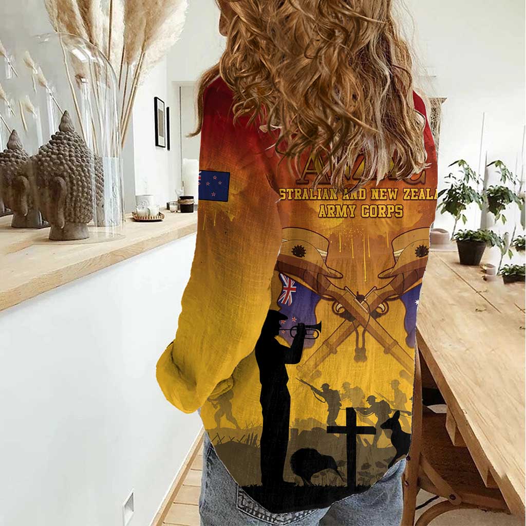 ANZAC Day Women Casual Shirt Australia And New Zealand Slouch Hats