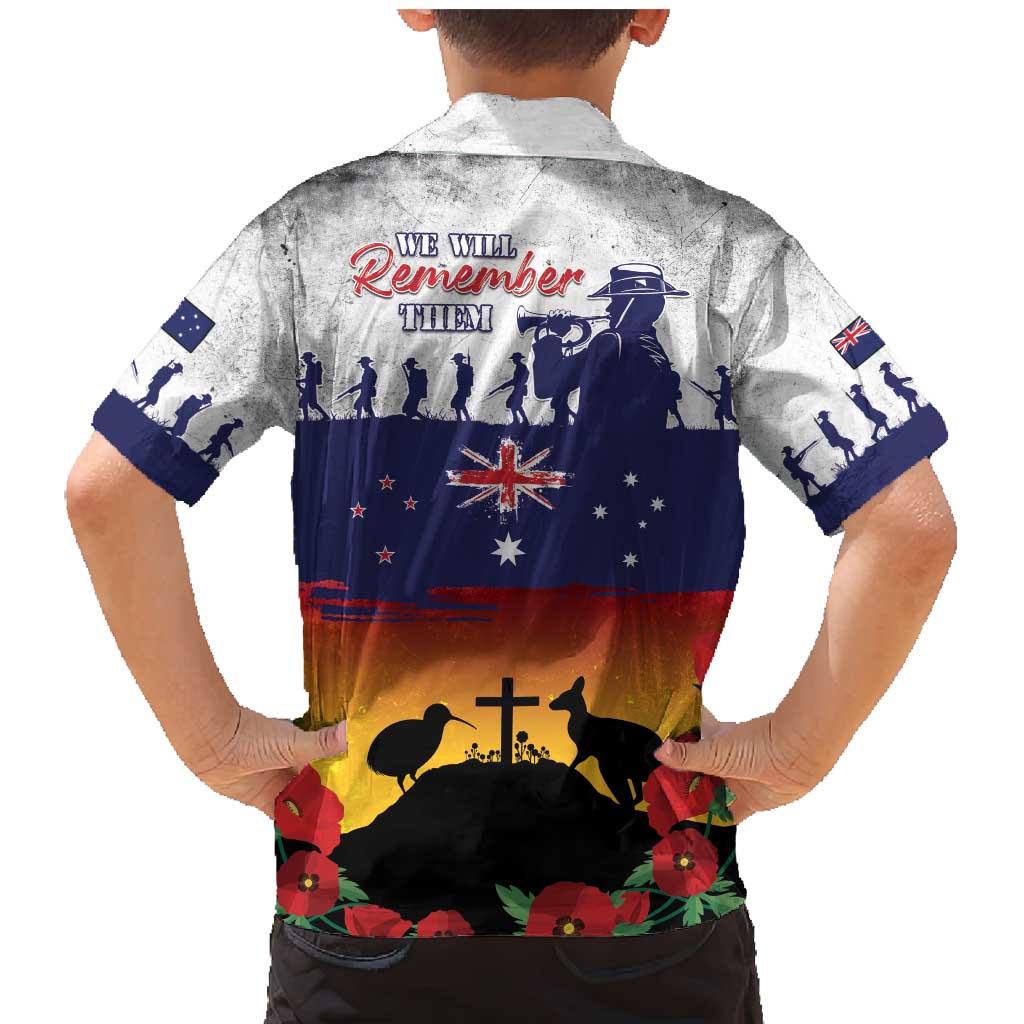 New Zealand And Australia ANZAC Last Post Family Matching Mermaid Dress and Hawaiian Shirt LT05 - Polynesian Pride