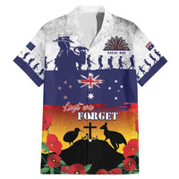 New Zealand And Australia ANZAC Last Post Family Matching Mermaid Dress and Hawaiian Shirt LT05 Dad's Shirt - Short Sleeve Blue - Polynesian Pride