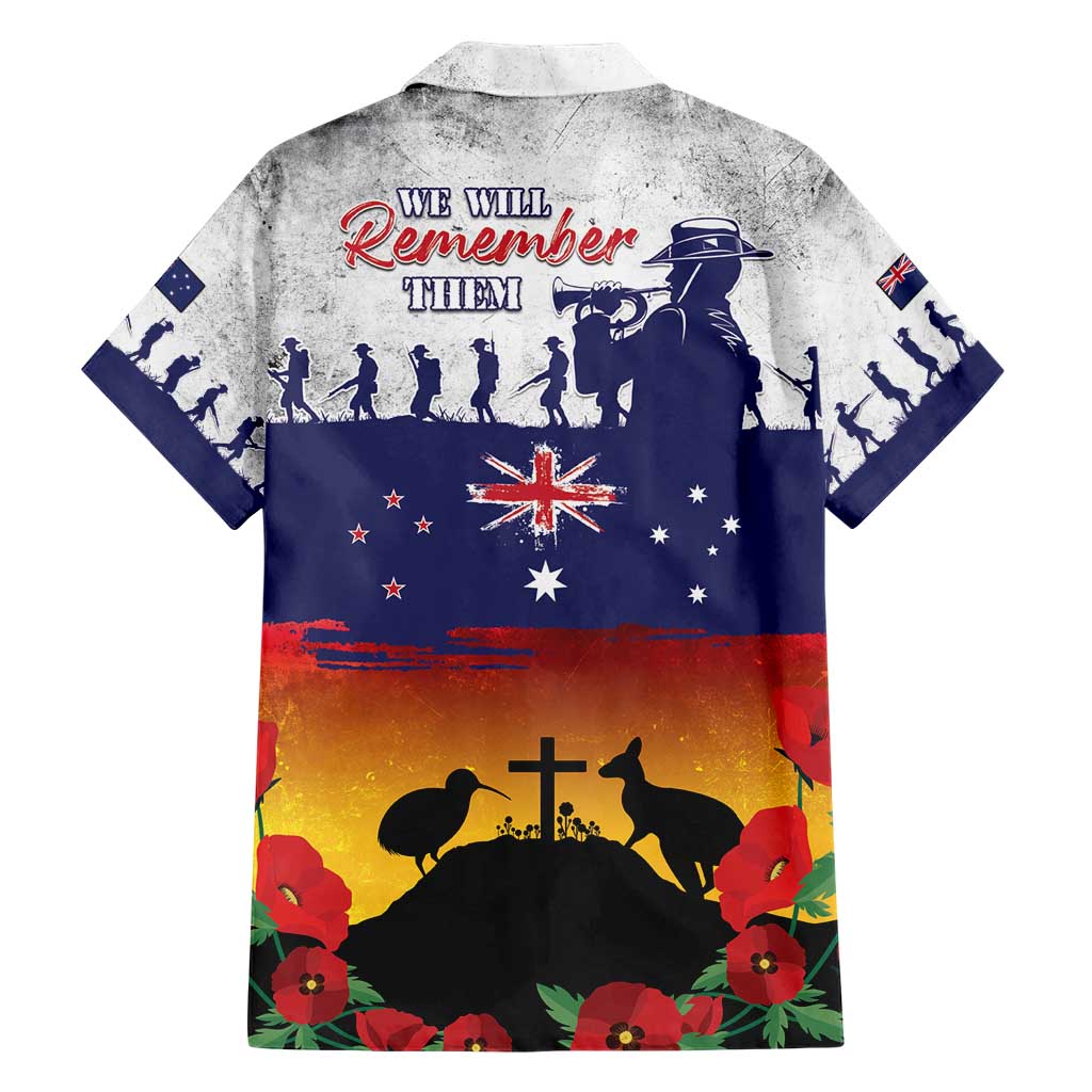New Zealand And Australia ANZAC Last Post Family Matching Short Sleeve Bodycon Dress and Hawaiian Shirt LT05 - Polynesian Pride