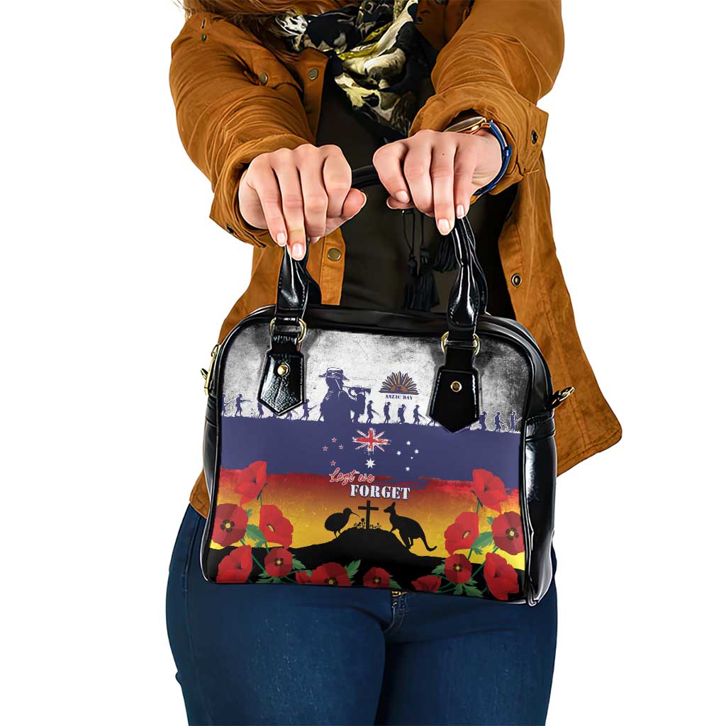 New Zealand And Australia ANZAC Last Post Shoulder Handbag LT05 One Size Blue - Polynesian Pride