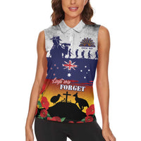New Zealand And Australia ANZAC Last Post Women Sleeveless Polo Shirt LT05 - Polynesian Pride