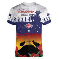 New Zealand And Australia ANZAC Last Post Women V-Neck T-Shirt LT05 - Polynesian Pride