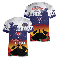 New Zealand And Australia ANZAC Last Post Women V-Neck T-Shirt LT05 - Polynesian Pride