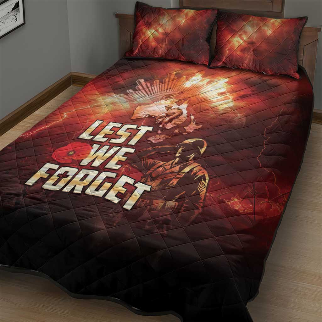 Honouring The ANZAC Spirit Quilt Bed Set Gallipoli Lest We Forget LT05 - Polynesian Pride