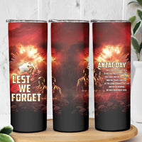 Honouring The ANZAC Spirit Skinny Tumbler Gallipoli Lest We Forget LT05 - Polynesian Pride