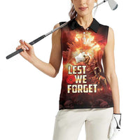 Honouring The ANZAC Spirit Women Sleeveless Polo Shirt Gallipoli Lest We Forget LT05 - Polynesian Pride